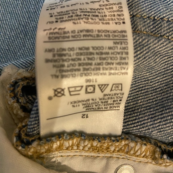 Old Navy button fly High-Waisted OG Loose Side-Slit Jeans for Women size 12 reg - Picture 3 of 5